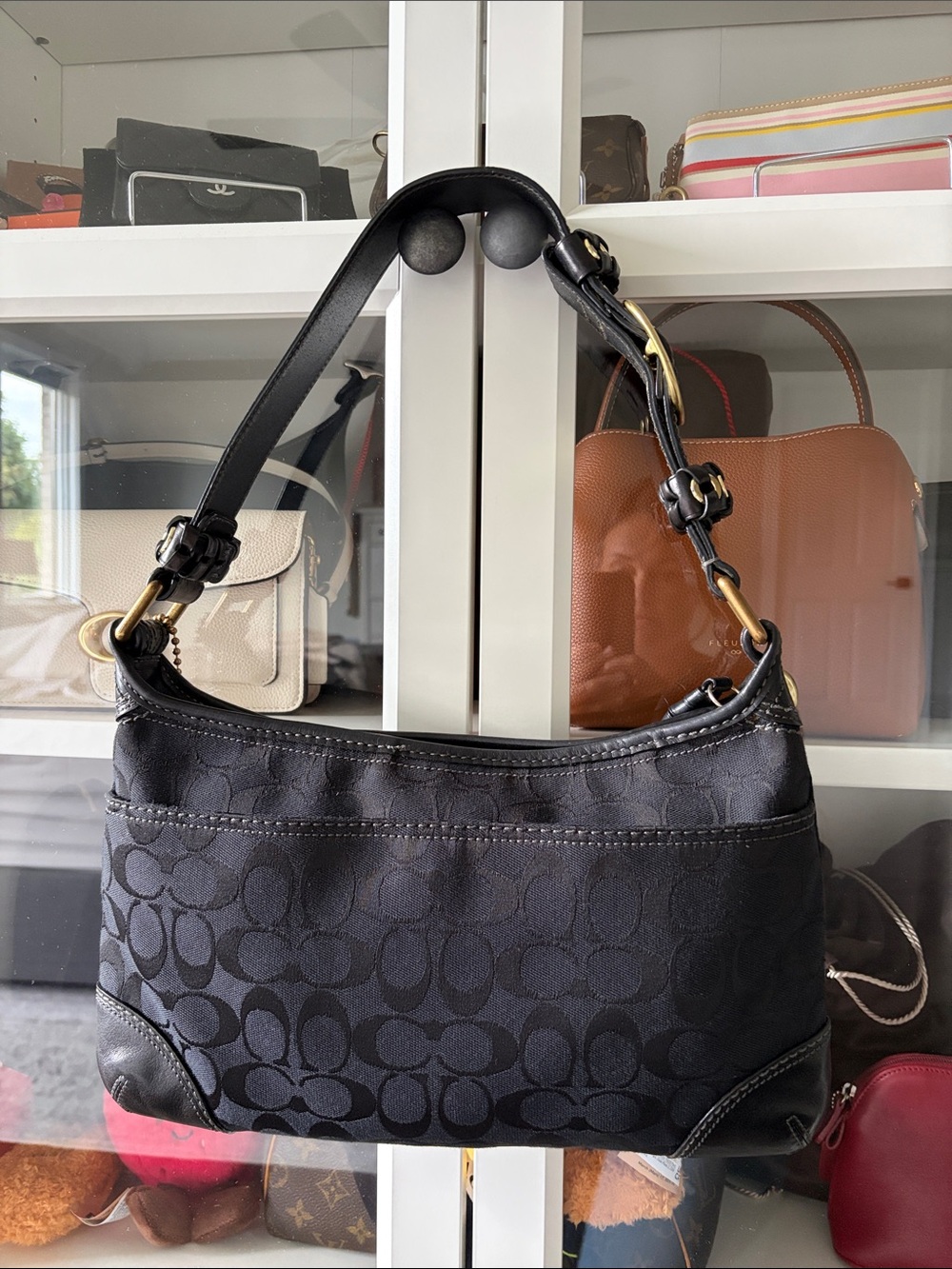 Y2K Coach Bleecker Signature East West Shoulder Bag Black Style No 11431 - Picture 3 of 10